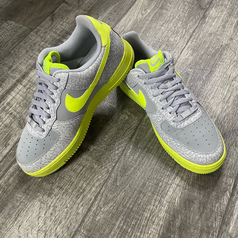 Nike Af1 Low Elephant Lime Green & Grey Shoes 10 Gem